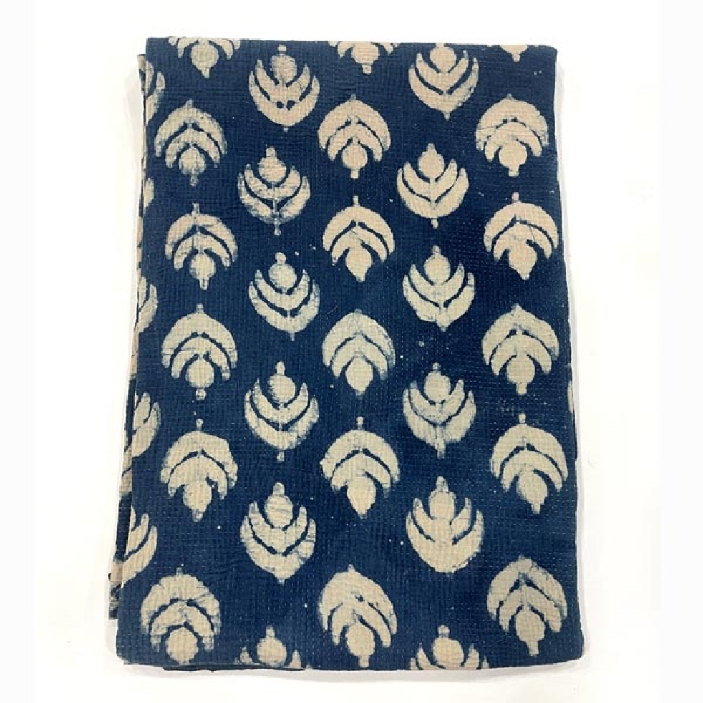 COTTON KANTHA INDIGO PATCH WORK QUILTS