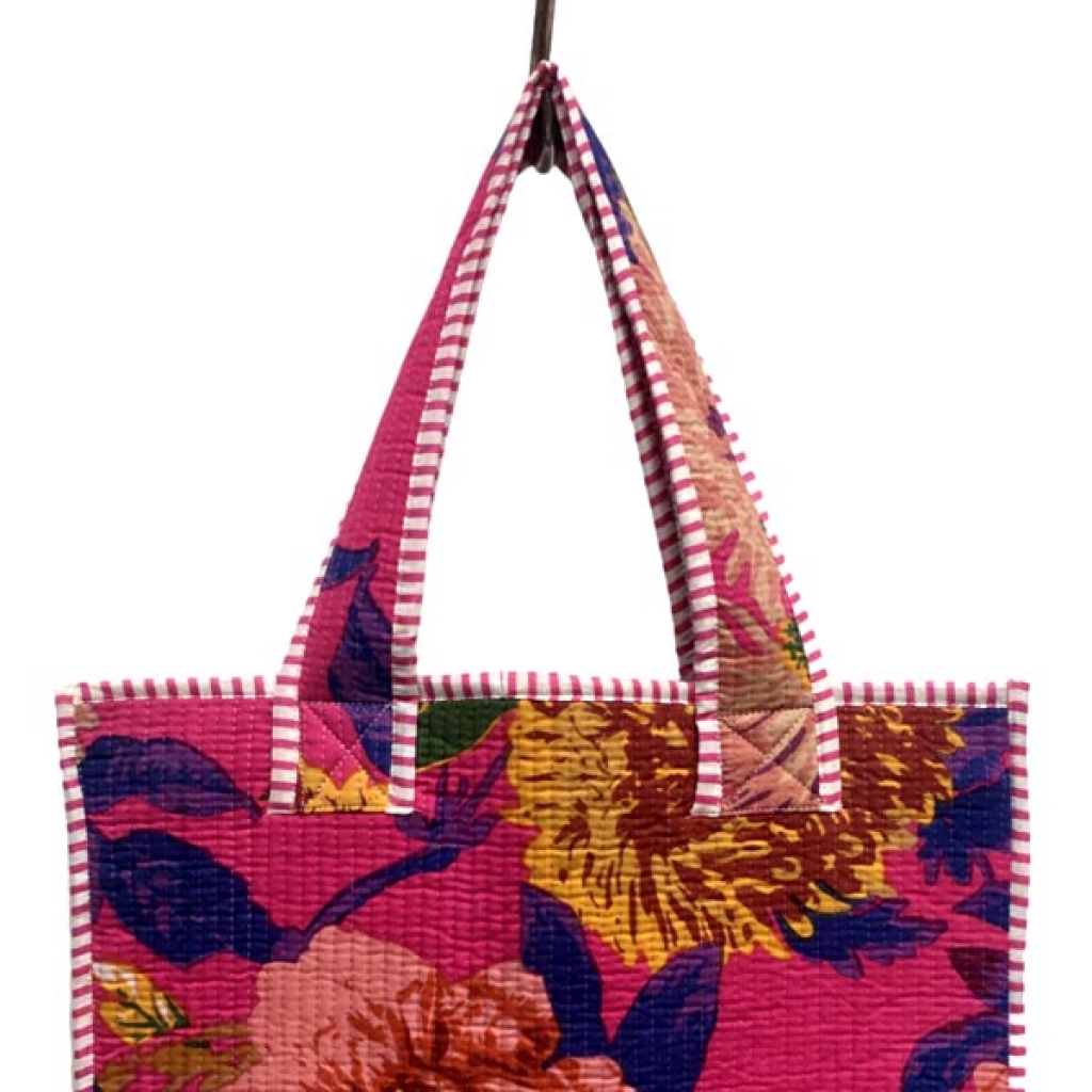 DESIGNER COTTON MACHINE QUILTED BAG